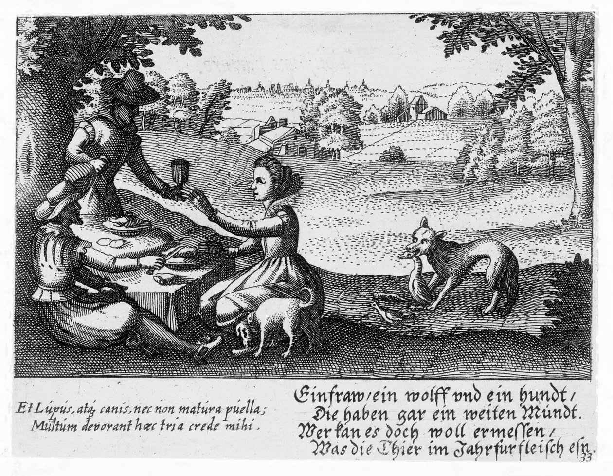 Piknik, ok.1650 autorstwa Peter I Rollos
