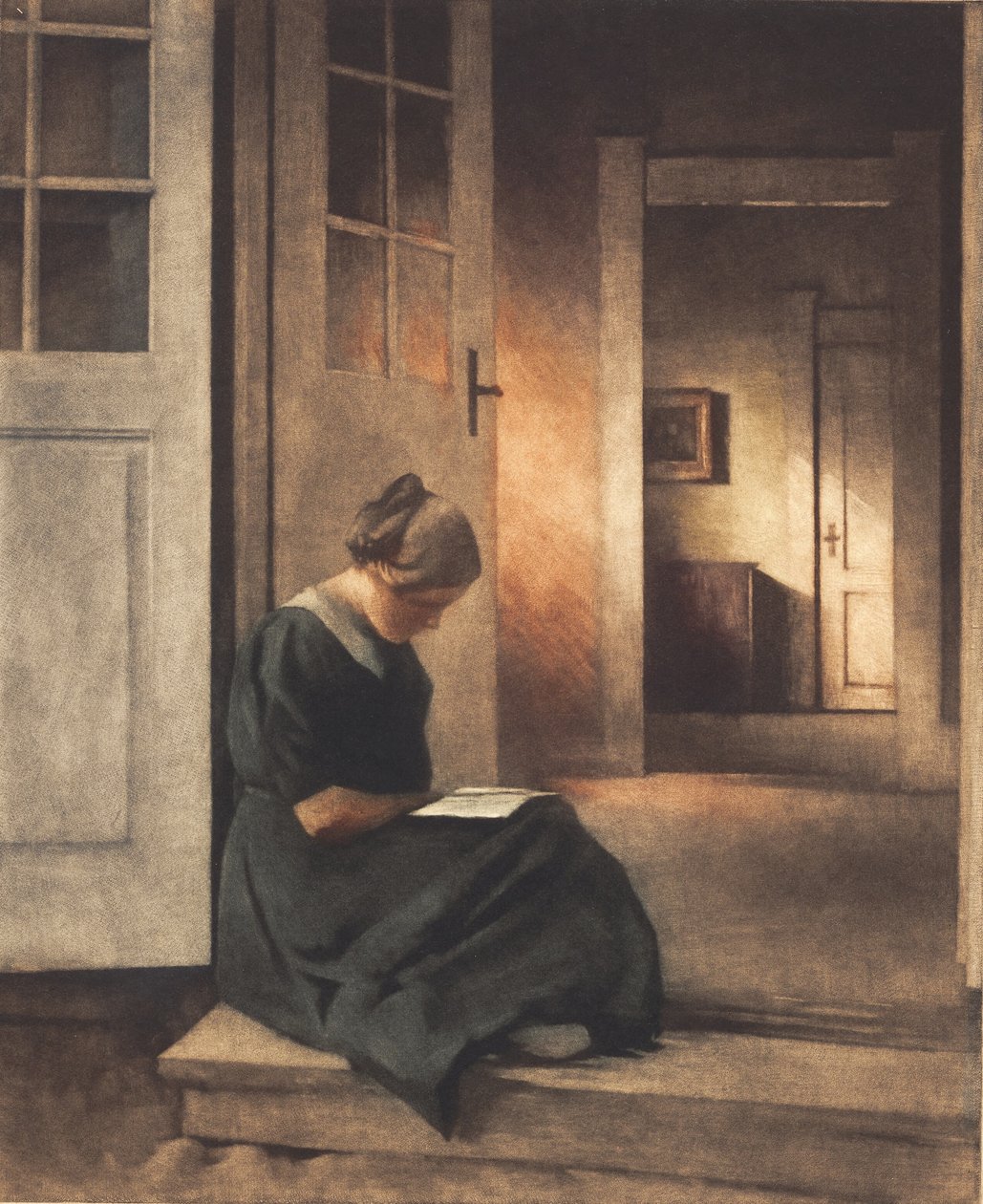 W drzwiach ogrodowych autorstwa Peter Vilhelm Ilsted