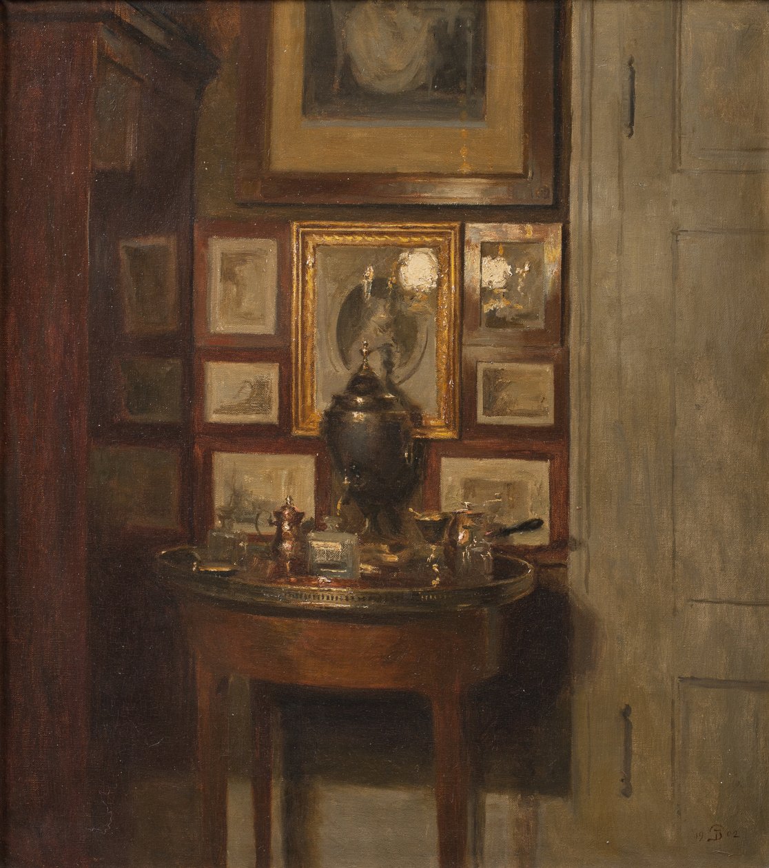 Wnętrze z samowarem. Wieczór autorstwa Peter Vilhelm Ilsted