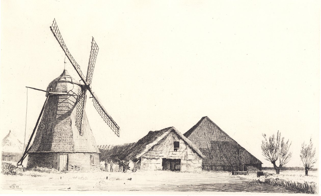 Młyn i cegielnia autorstwa Peter Vilhelm Ilsted