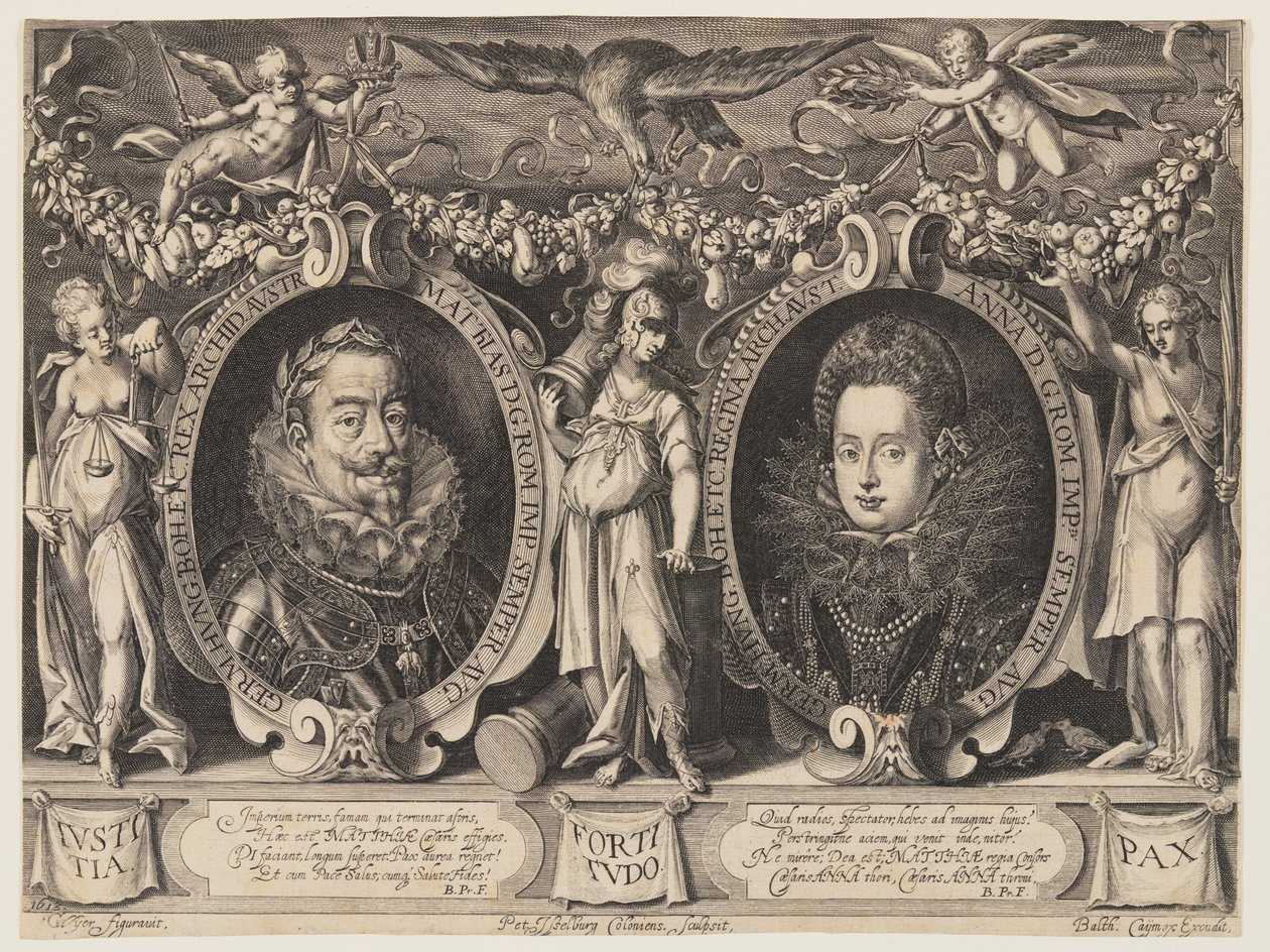 Cesarz Maciej i cesarzowa Anna autorstwa Peter Isselburg