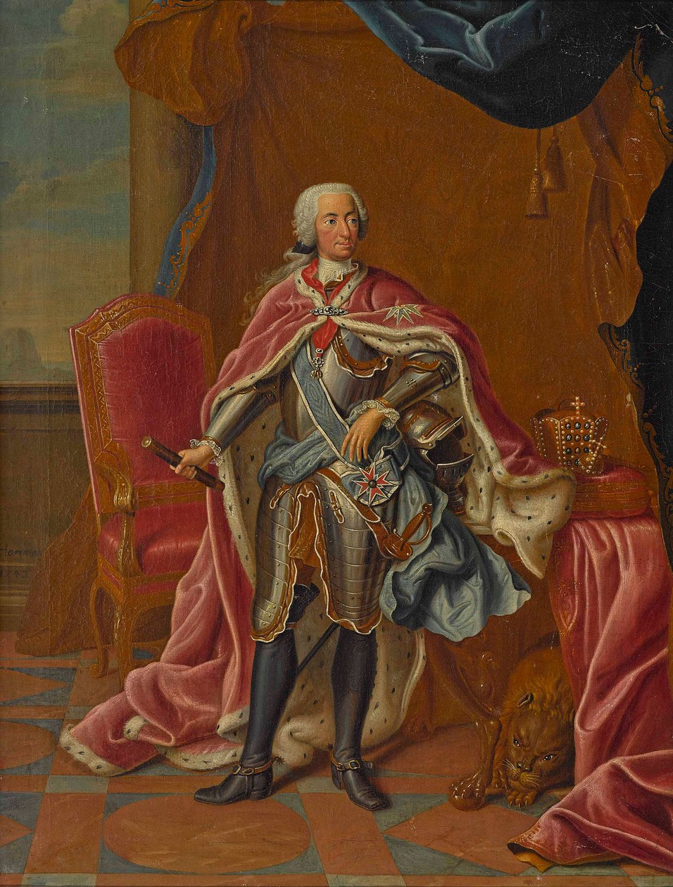 Portret Karola VII, cesarza rzymskiego 1697-1745, 1743. autorstwa Peter Jacob Horemans