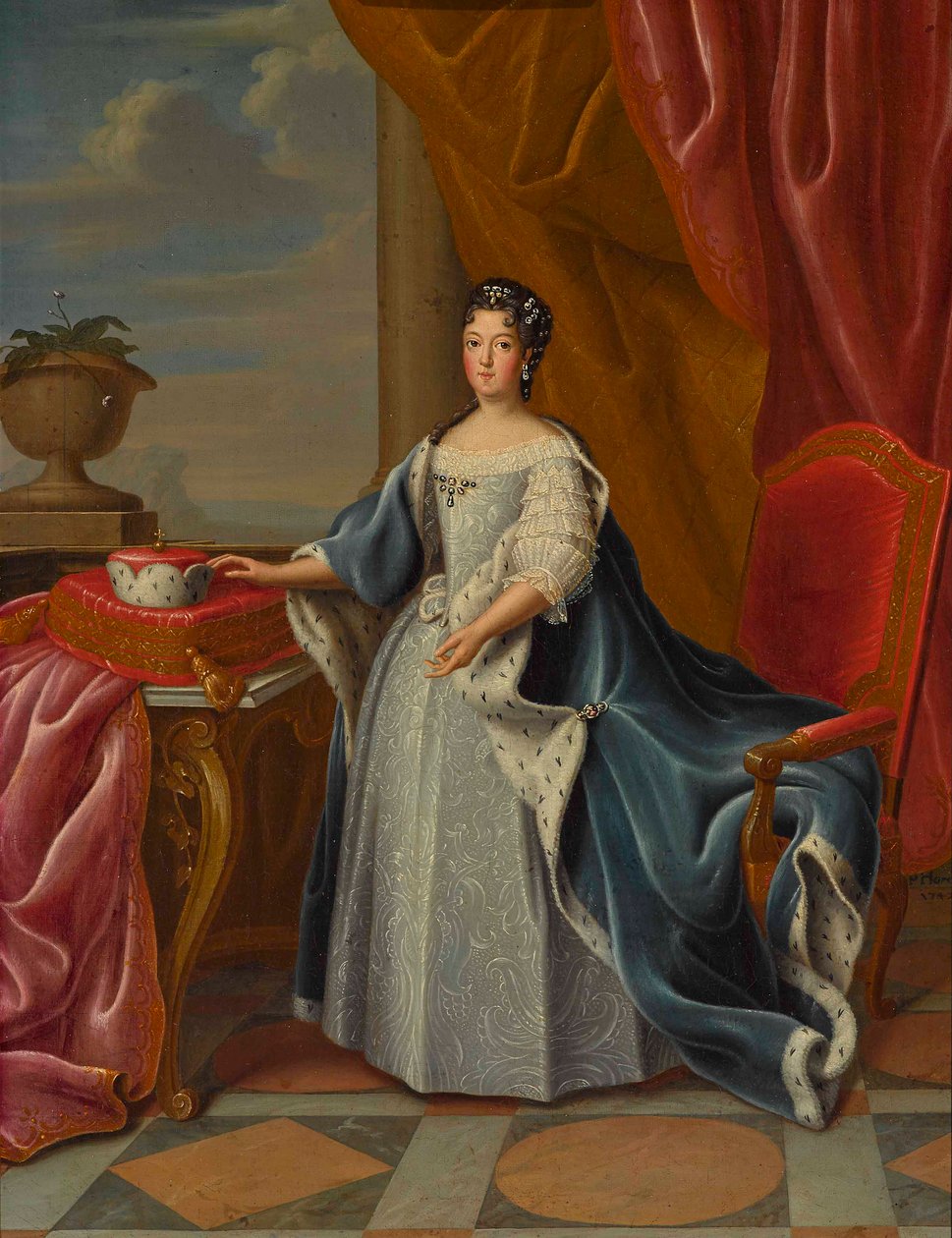 Portret Teresy Kunegundy Sobieskiej 1676-1730, elektorki Bawarii. autorstwa Peter Jacob Horemans