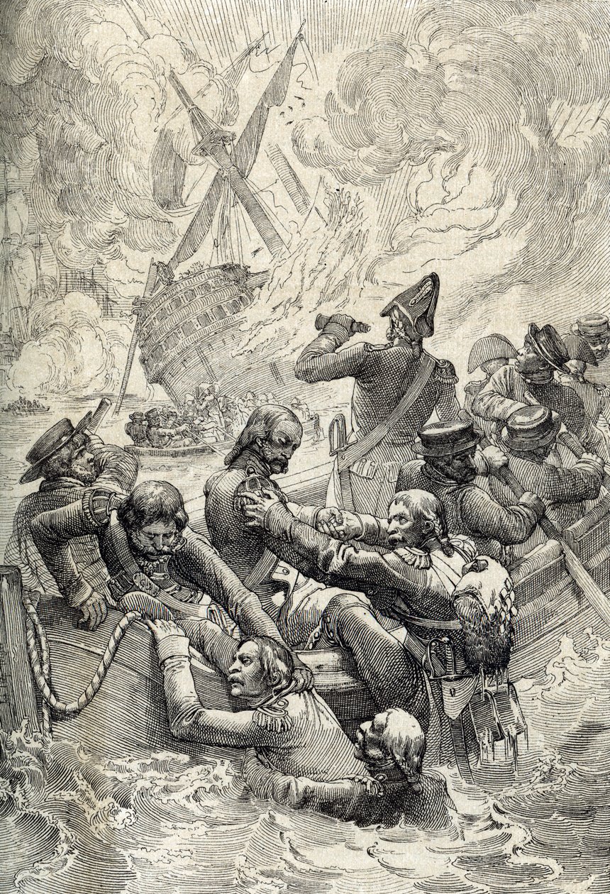 Ekspedycja egipska: zniszczenie Orientu w bitwie nad Nilem (bitwa pod Aboukir) w sierpniu 1798 r. (Bitwa w zatoce aboukir: zniszczenie L