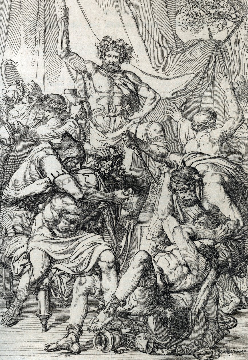Heptarchia: „”przedstawienie anglosaskiego przywódcy Hengista (V w.) zabijającego swoich wrogów, aby założyć królestwo Kent, około 461 r.” (Heptarchia saksońska: anglosaski przywódca Hengist (lub Hengest) zabijający swoich wrogów podczas inwazji na Bretani autorstwa Peter Johann Nepomuck Geiger