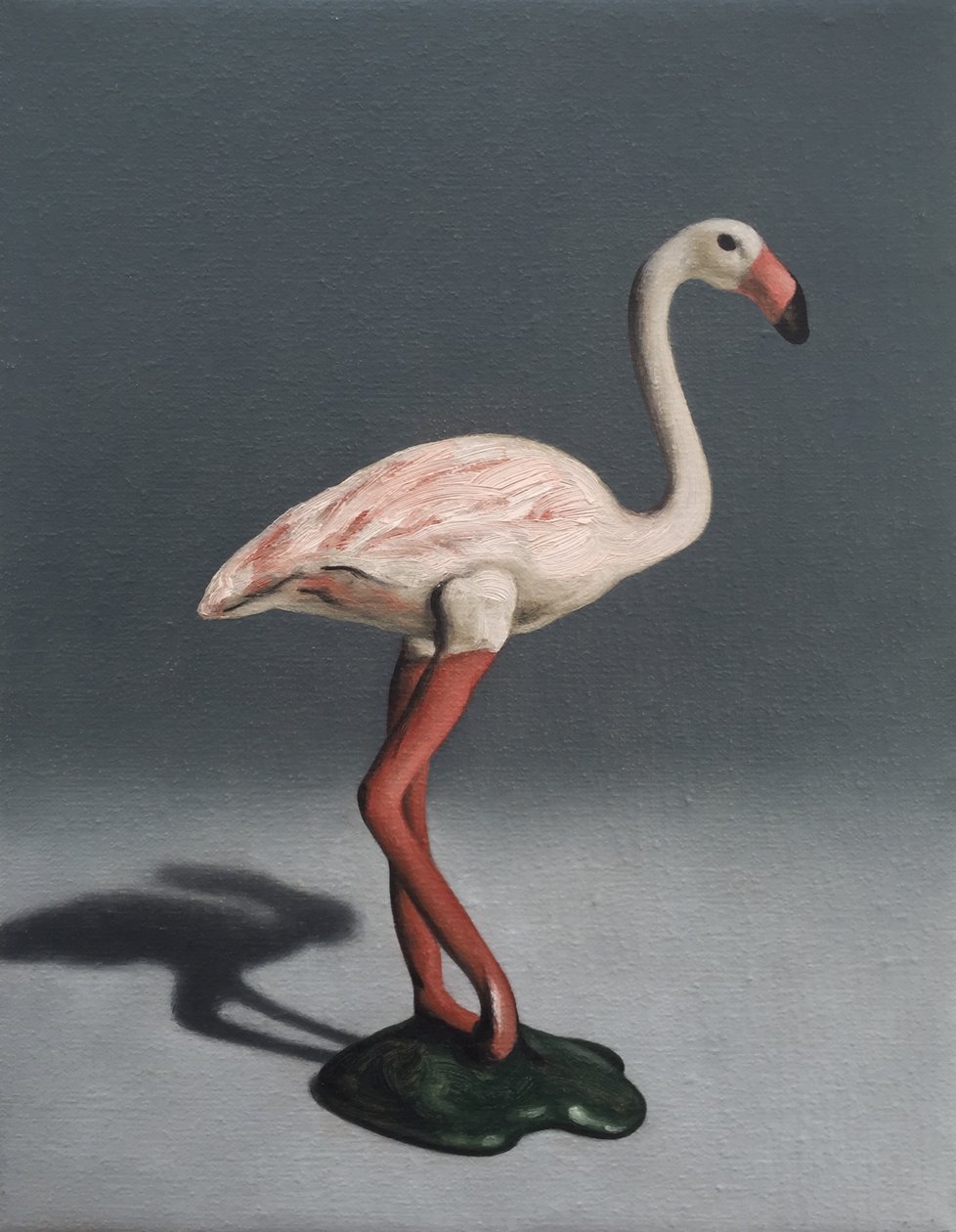Różowy flaming, 2014 autorstwa Peter Jones