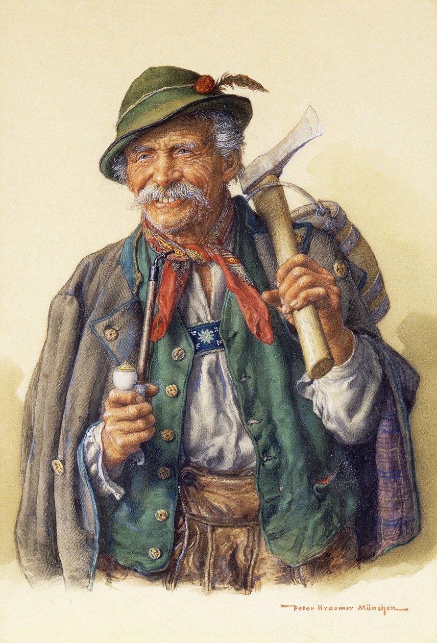 drwale, alpiniści i myśliwi, autorstwa Peter Kraemer