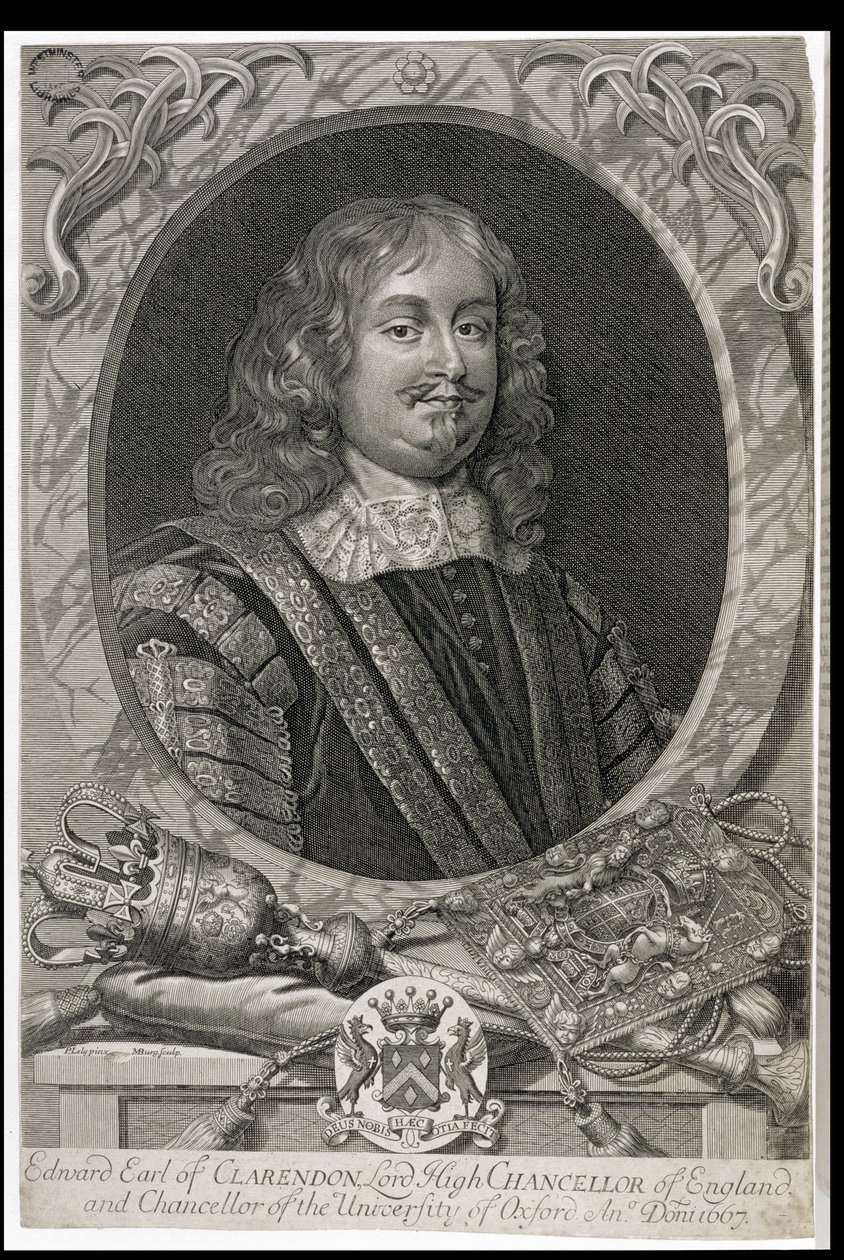 Edward Hyde, 1. hrabia Clarendon (1609-74), ryty przez M. Burg autorstwa Peter Lely