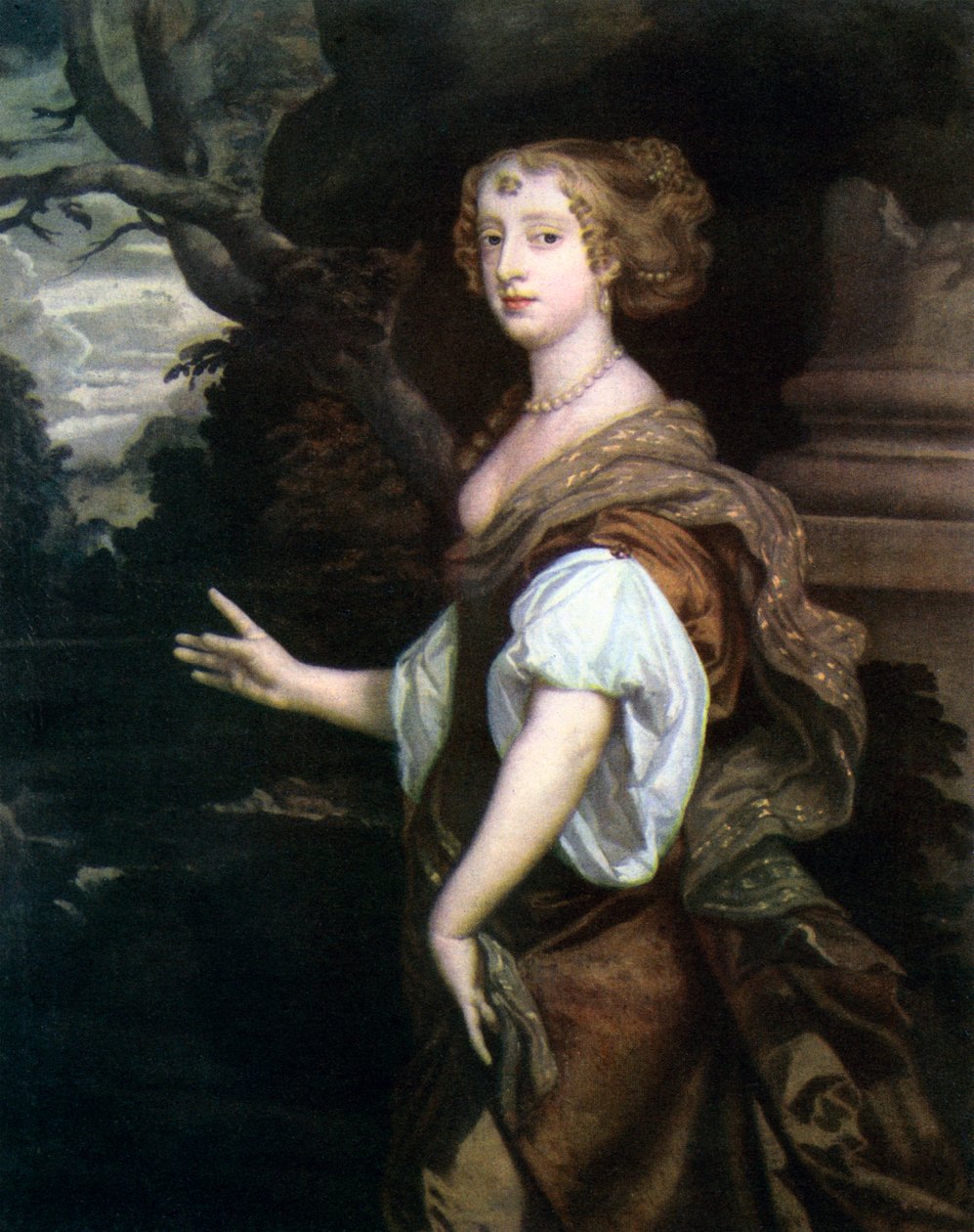 Elizabeth Wriothesley, hrabina Northumberland, c1670s autorstwa Peter Lely