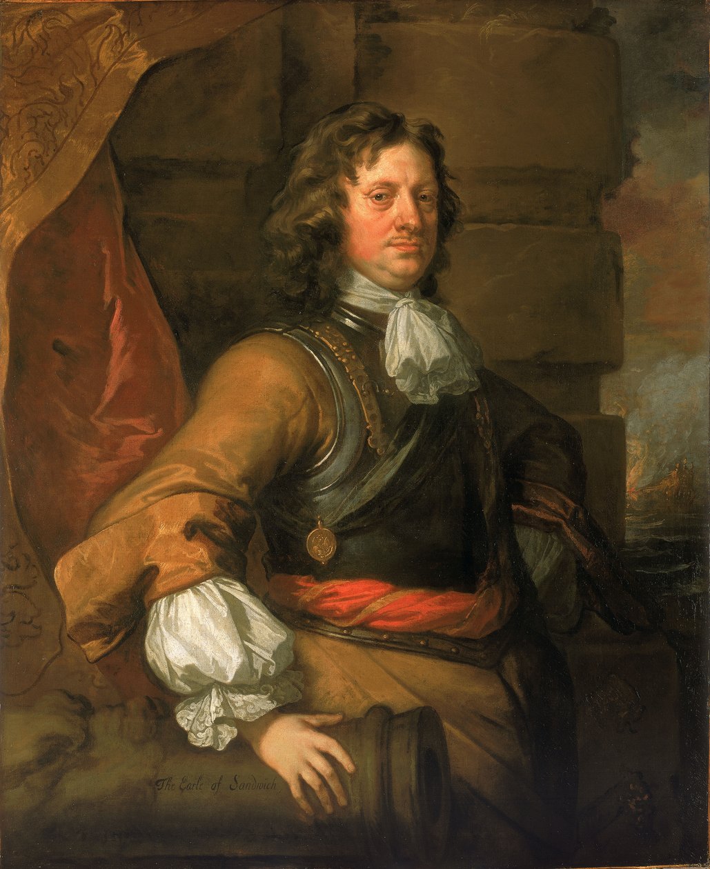 Flagmani z Lowestoft: Edward Montagu autorstwa Peter Lely