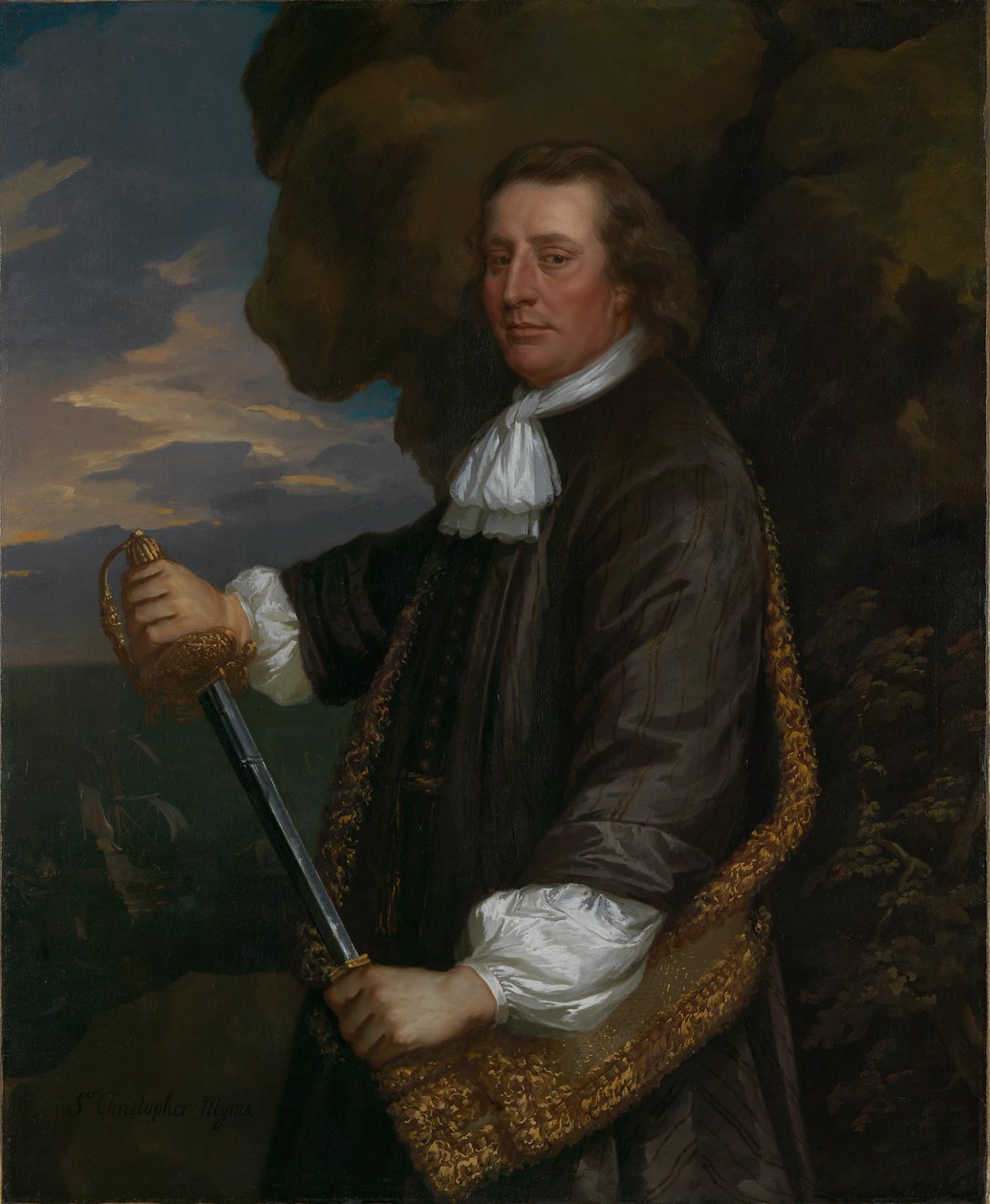 Flagmani z Lowestoft: Wiceadmirał Sir Christopher Myngs autorstwa Peter Lely