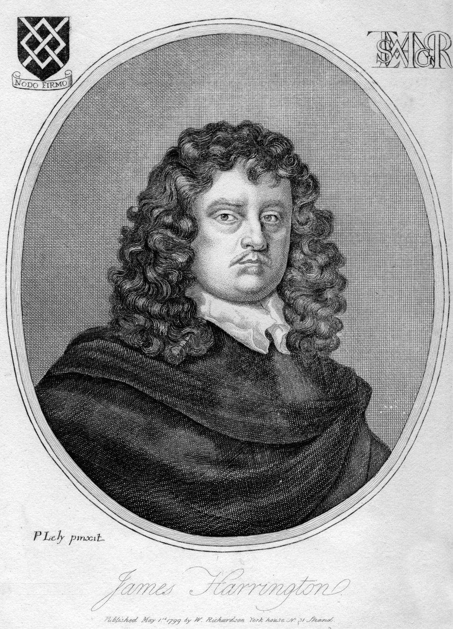 James Harrington 1611-1677, angielski teoretyk polityczny, 1799. autorstwa Peter Lely