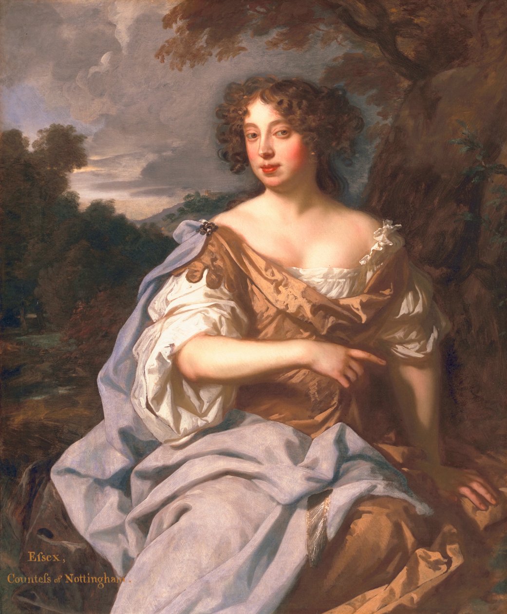 Lady Essex Finch, późniejsza hrabina Nottingham, c.1675 autorstwa Peter Lely