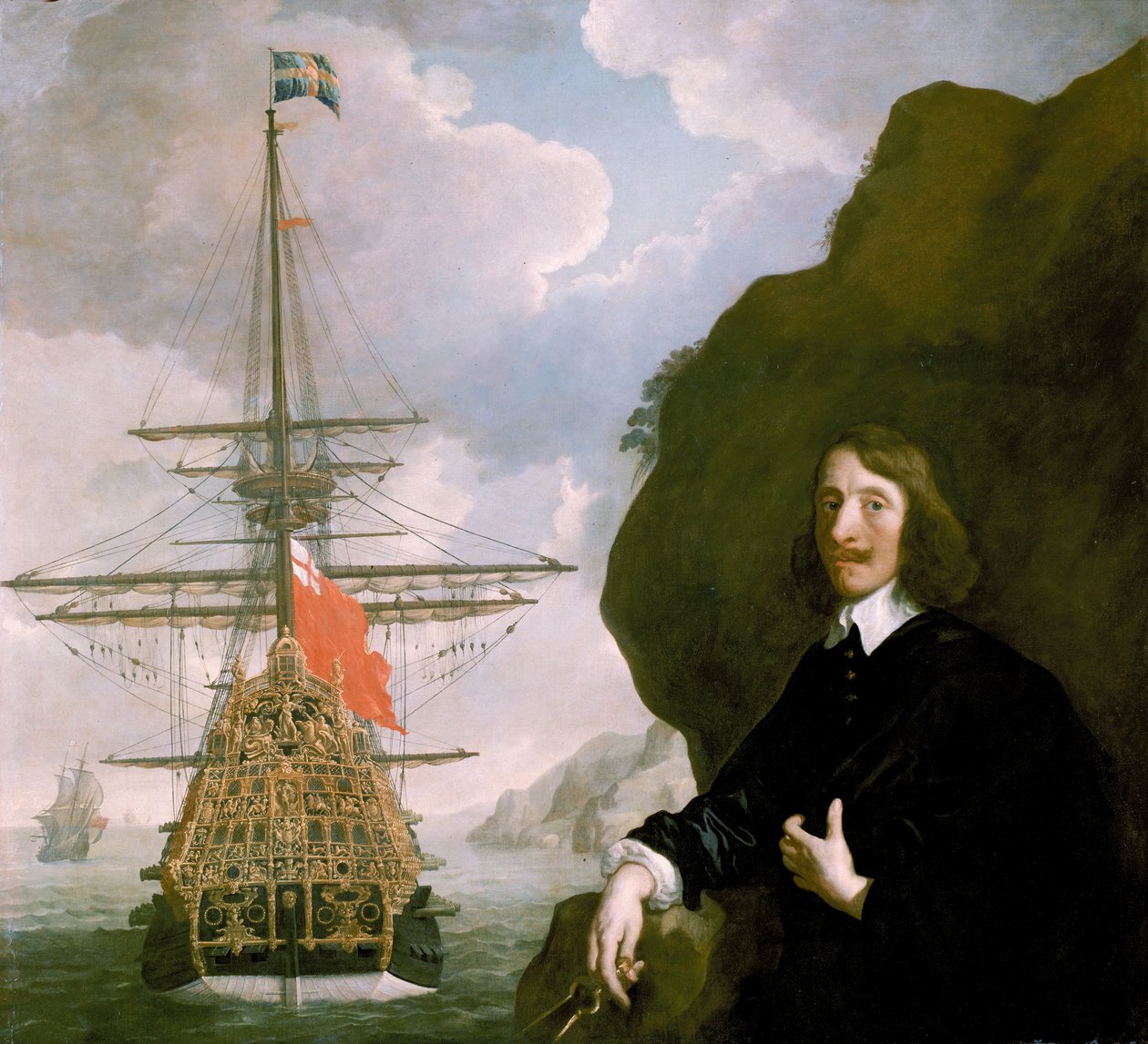 Peter Pett i "Władca mórz" (1637), ok. 1645-50 (olej na płótnie) autorstwa Peter Lely