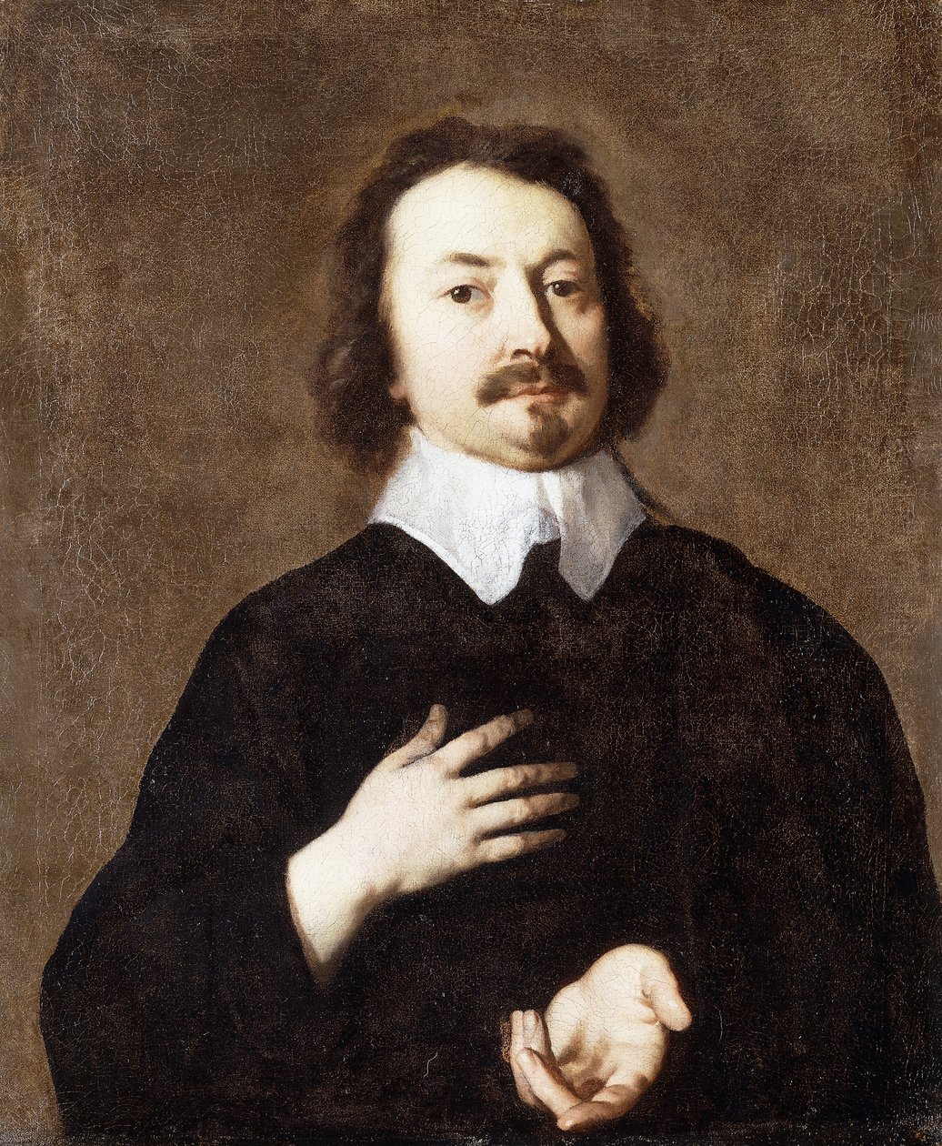 Portret dżentelmena, do połowy długości, w kolorze czarnym z białym kołnierzykiem, autorstwa Peter Lely
