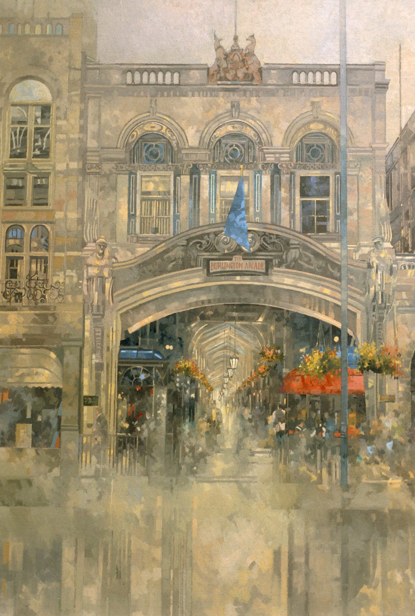 Burlington Arcade (olej na płótnie) autorstwa Peter Miller