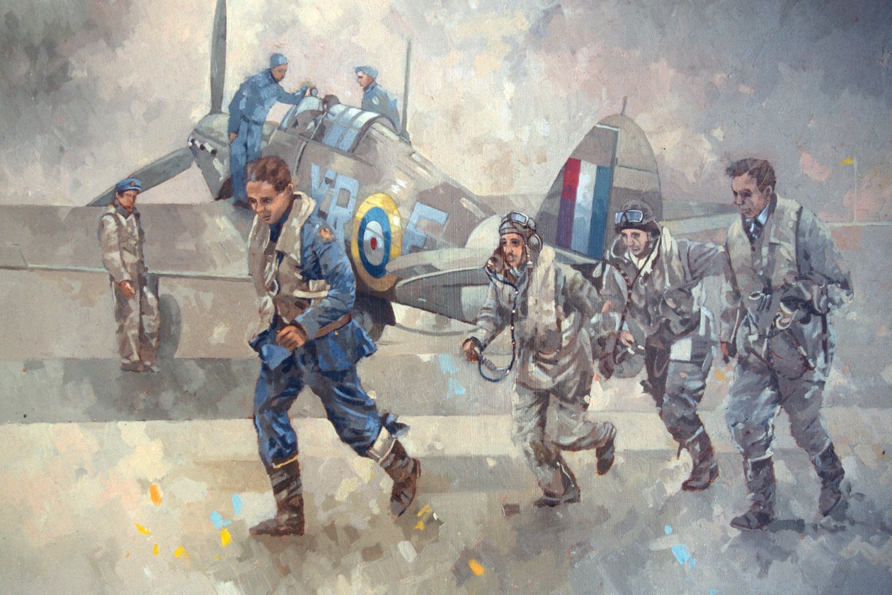 Hurricane Scramble (olej na płótnie) autorstwa Peter Miller