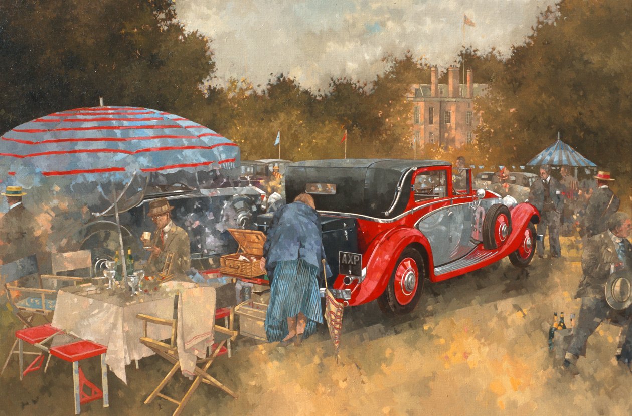 Piknik w Althorp (olej na płótnie) autorstwa Peter Miller