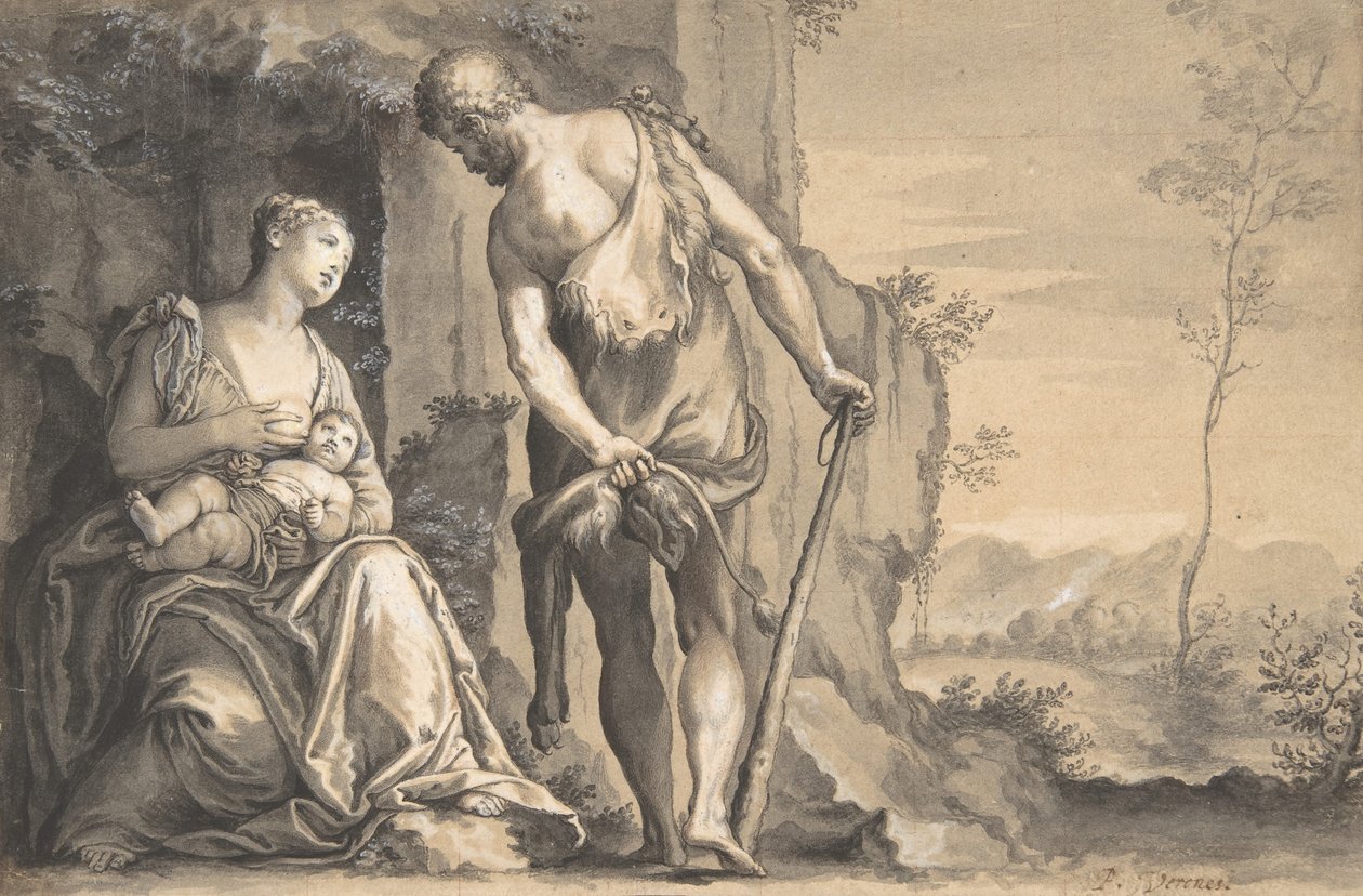 Rodzina Kaina, ca. 1638-47. autorstwa Peter Oliver