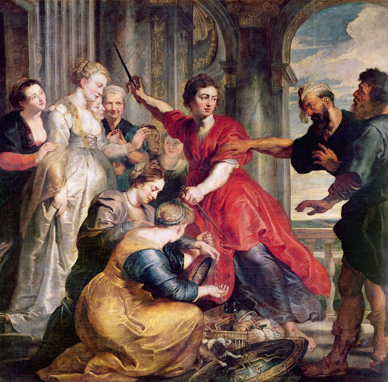 Achilles odkryty przez Odyseusza, c.1617 autorstwa Peter P. & Dyck, Anthony Van Rubens
