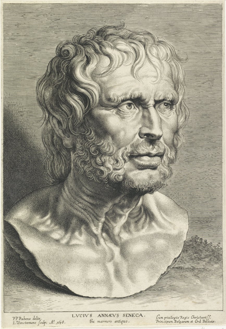 Popiersie Seneki, grawerowane przez Lucasa Vorstermana autorstwa Peter Paul (after) Rubens