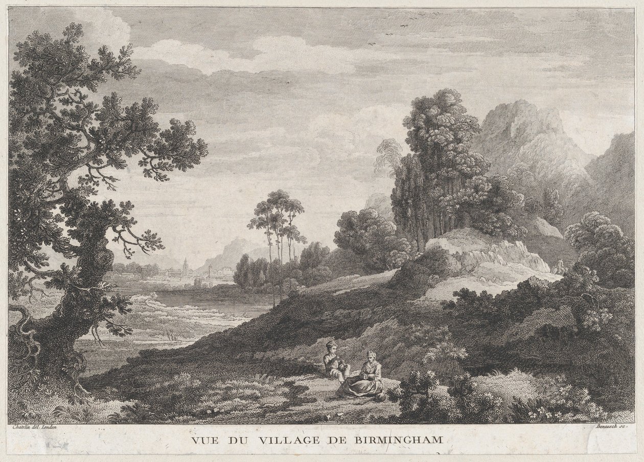 Widok wsi Birmingham, ca. 1755., ca. 1755. autorstwa Peter Paul Benazech