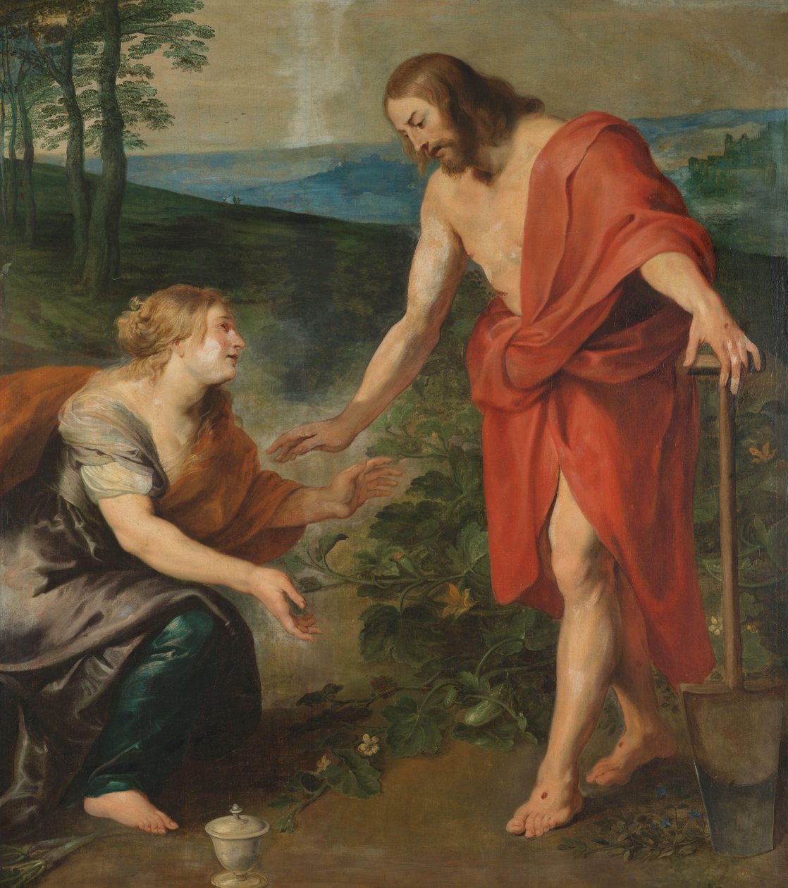Chrystus ukazujący się Marii Magdalenie jako ogrodnik (Noli me Tangere) autorstwa Peter Paul Rubens (workshop of)
