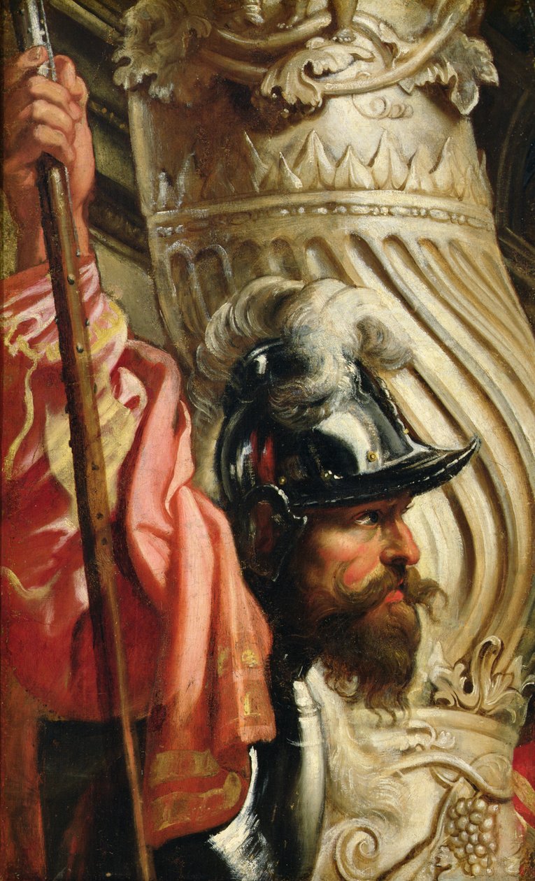 Strażnik, fragment „Trójca Święta adorowana przez rodzinę Gonzaga” autorstwa Peter Paul Rubens