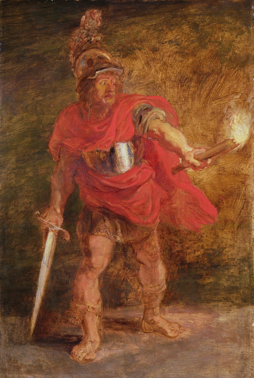 Eneasz w podziemiach (olej na panelu) autorstwa Peter Paul Rubens