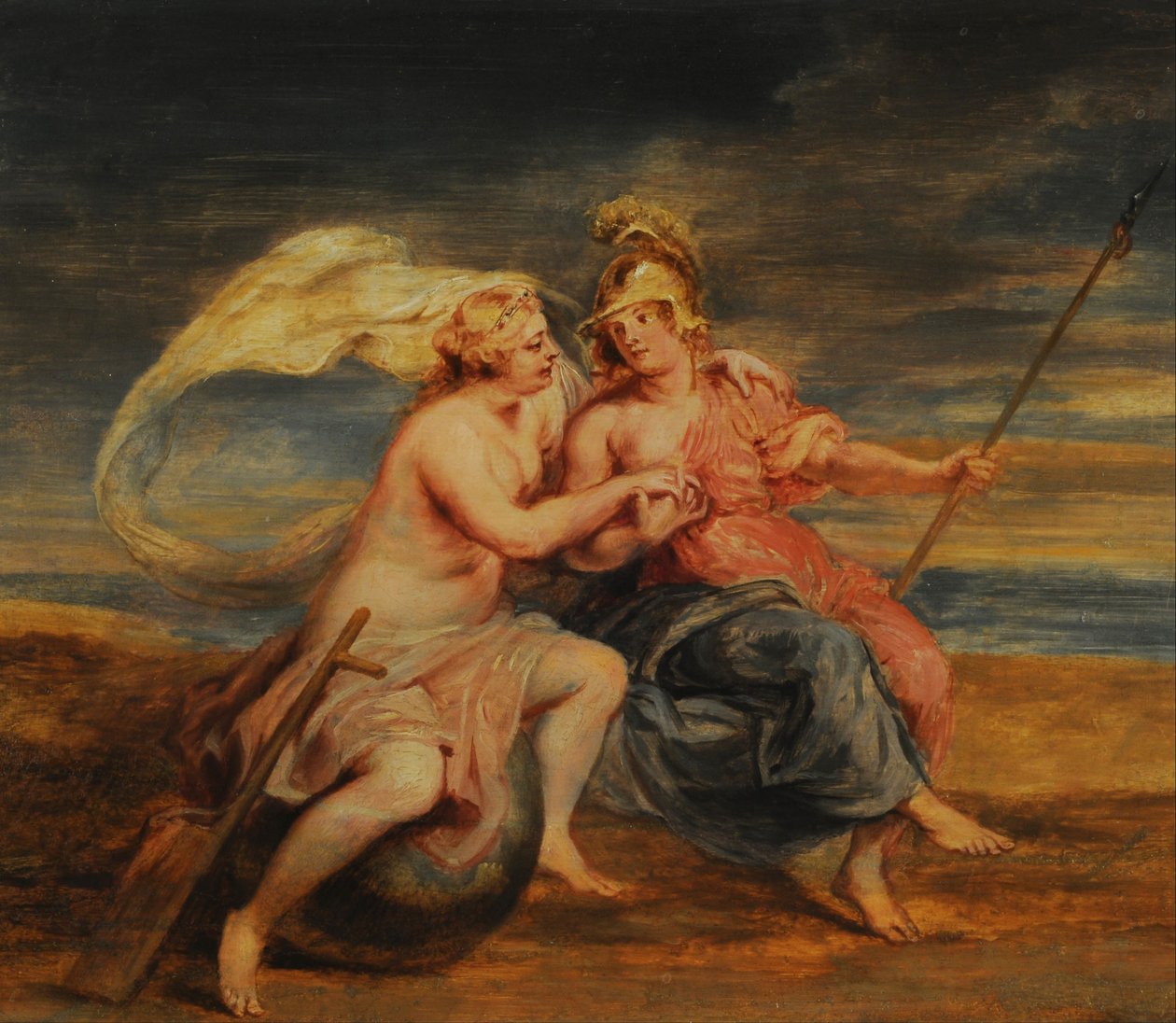 Alegoria fortuny i cnoty (olej na płycie) autorstwa Peter Paul Rubens