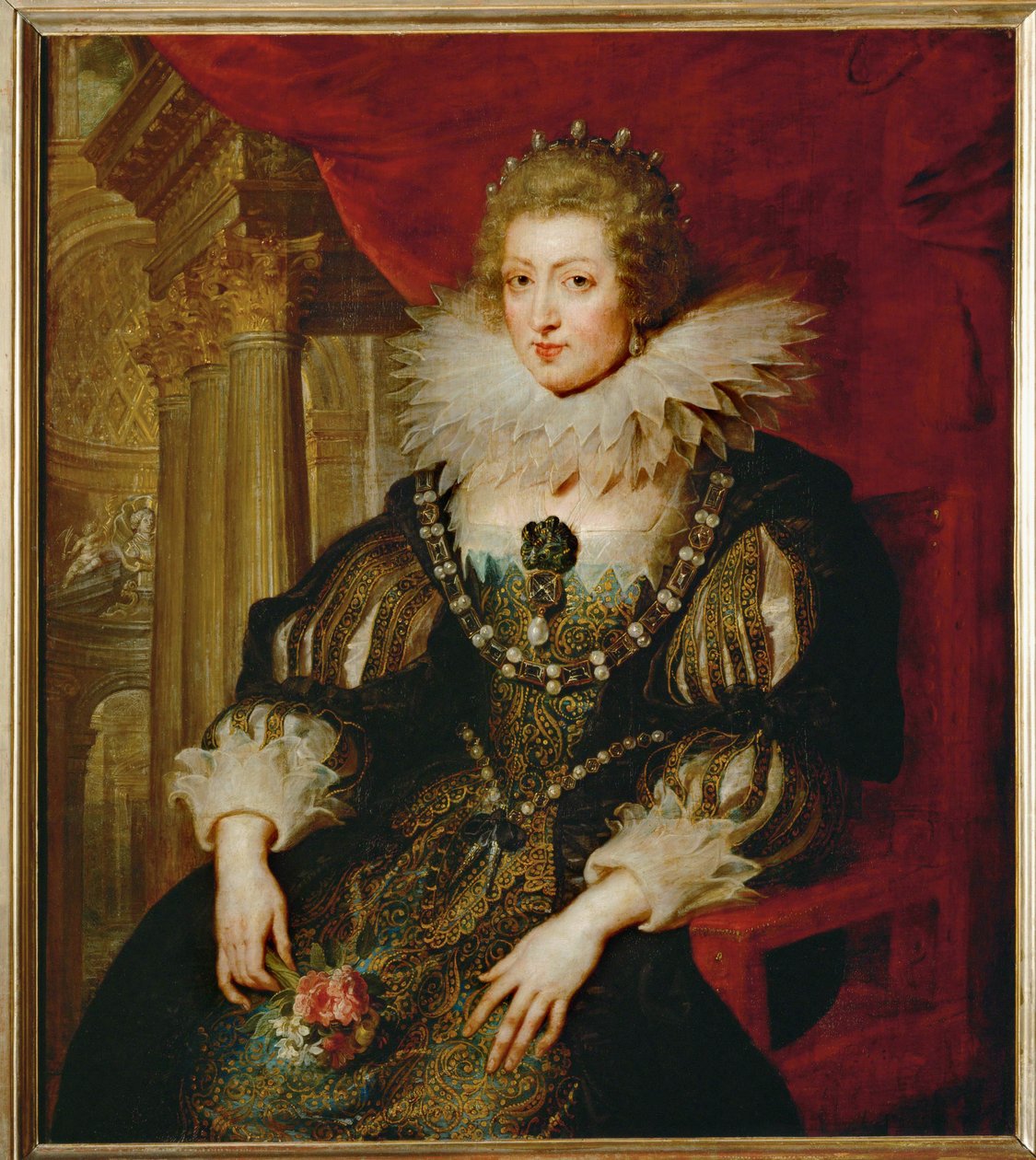 Anna Austriacka, królowa Francji (obraz na drewnie) autorstwa Peter Paul Rubens