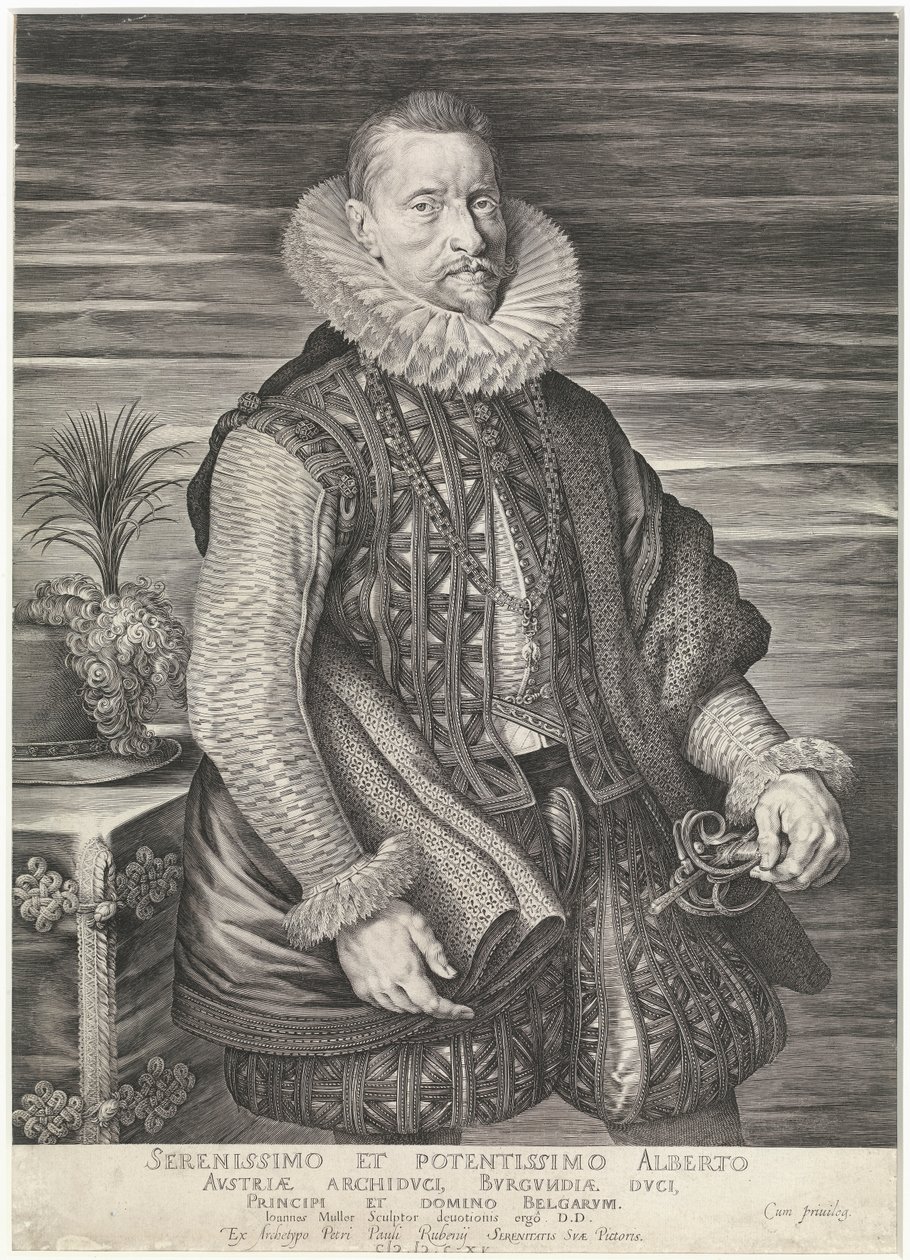 Arcyksiążę Albert Austrii (grawerowanie) autorstwa Peter Paul Rubens