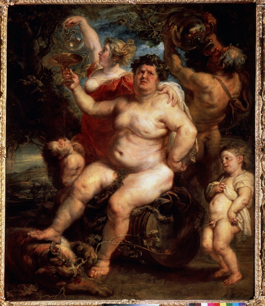 Bachus (Bachus). Obraz Petera Paula (Pierre-Paul) Rubensa (lub Peter Paul lub Petrus Paulus) (1577-1640). olej na płótnie autorstwa Peter Paul Rubens