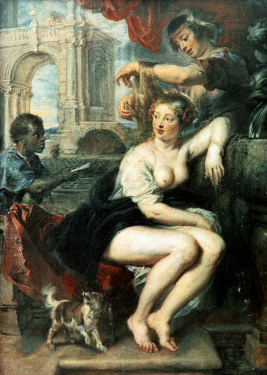 Batszeba przy fontannie, ok. 1635 (olej na płótnie) autorstwa Peter Paul Rubens