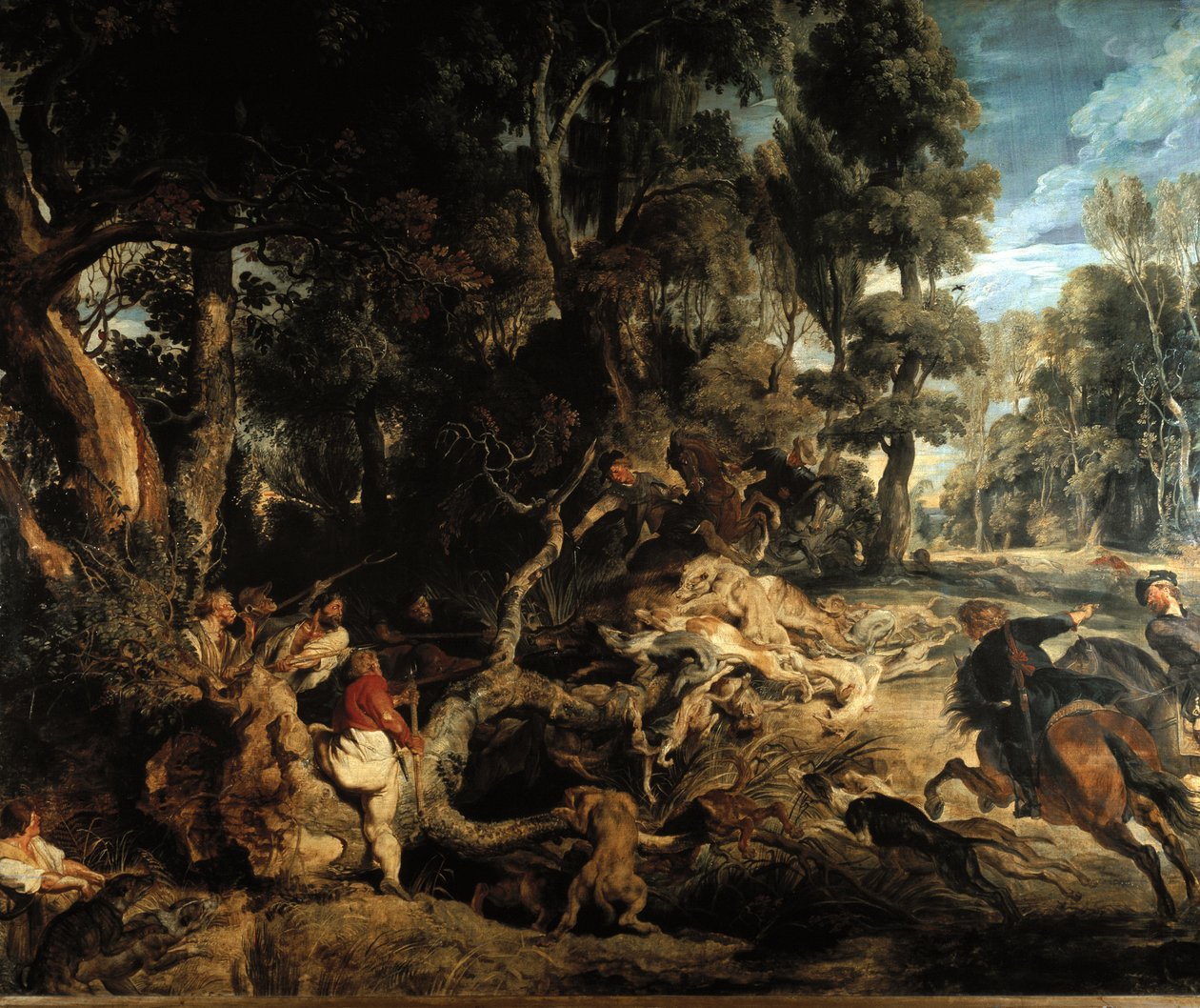 Polowanie na dzika Obraz Pietera Paula Rubensa (1577-1640) autorstwa Peter Paul Rubens