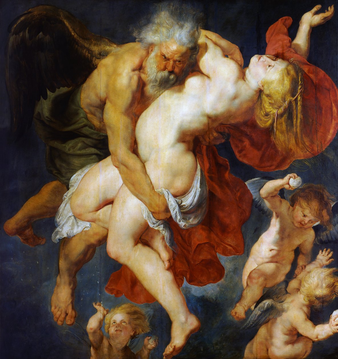 Boreas uprowadza Oreithya, c.1620 (olej na panelu) autorstwa Peter Paul Rubens
