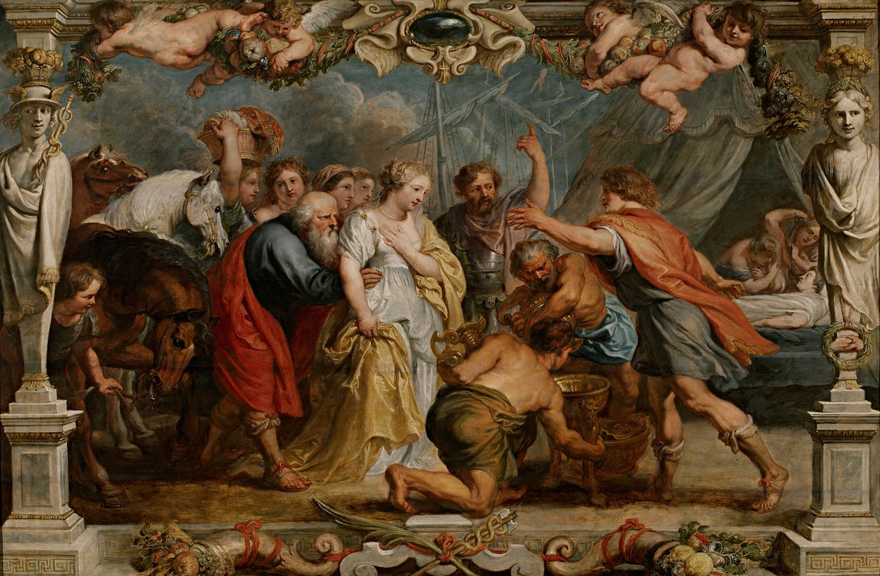 Briseis przywrócona Achillesowi autorstwa Peter Paul Rubens
