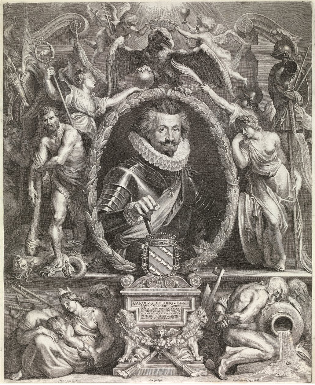 Karol Bonawentura de Longueval (rycina) autorstwa Peter Paul Rubens
