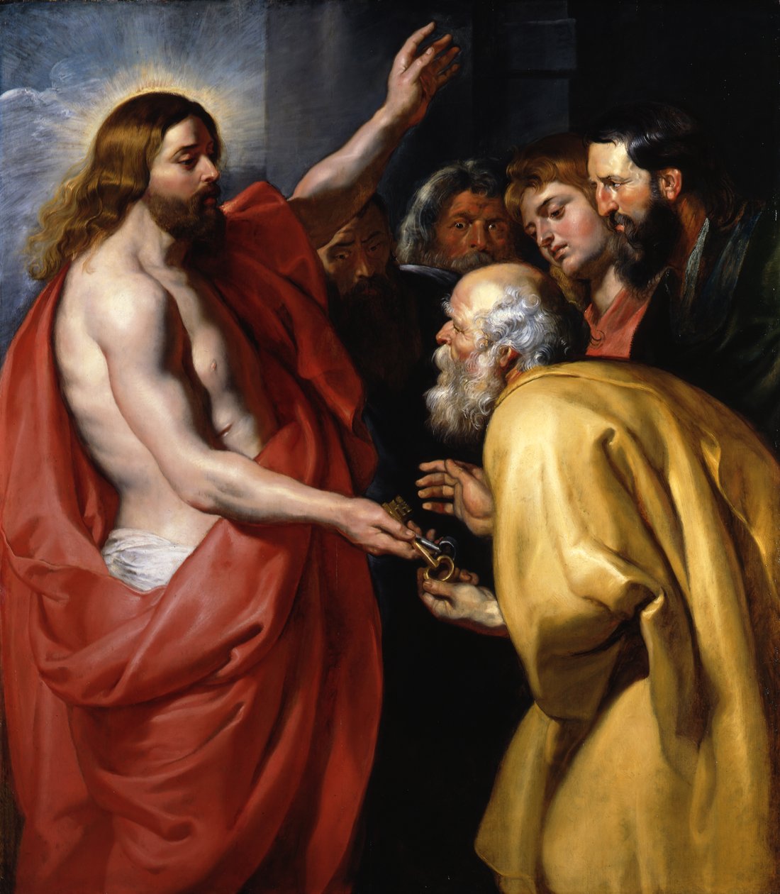 Chrystus wręcza świętemu Piotrowi klucze do nieba autorstwa Peter Paul Rubens