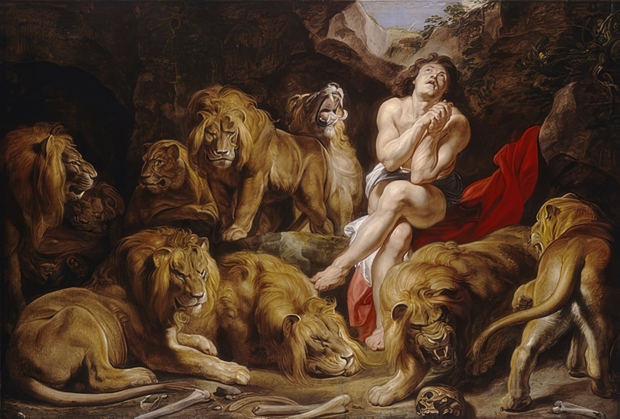Daniel w jaskini lwów. Około 1614/16 autorstwa Peter Paul Rubens