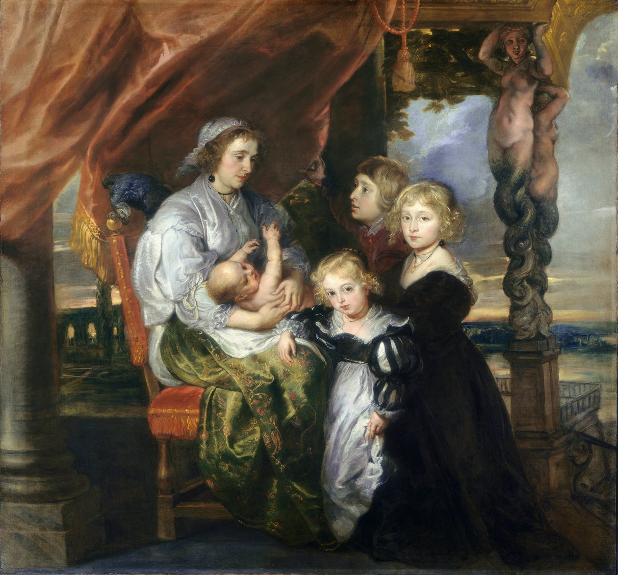 Deborah Kip, żona Sir Balthasara Gerbiera i jej dzieci, ok. 1629-30 autorstwa Peter Paul Rubens