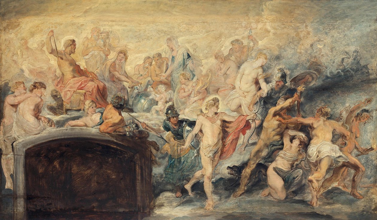 Rada bogów (Szkic do cyklu Medyceuszy) autorstwa Peter Paul Rubens