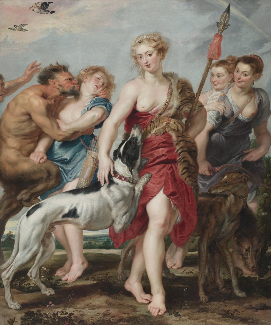 Diana i jej nimfy wyruszają na polowanie, ok. 1615 r. autorstwa Peter Paul Rubens