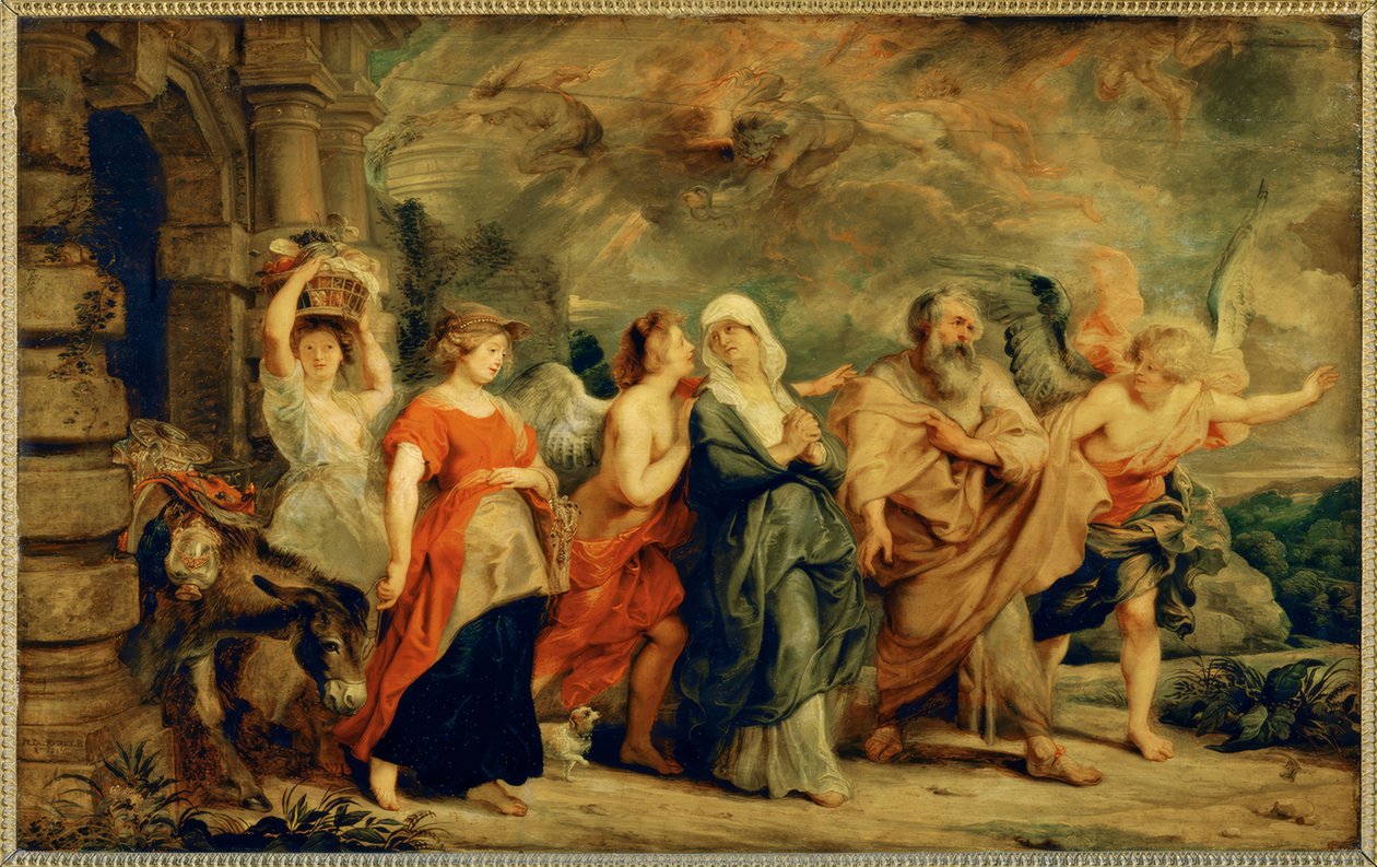 Ucieczka Lota i jego rodziny z Sodomy autorstwa Peter Paul Rubens