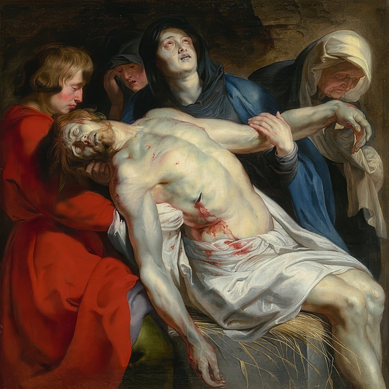 Złożenie do grobu. około 1612 autorstwa Peter Paul Rubens