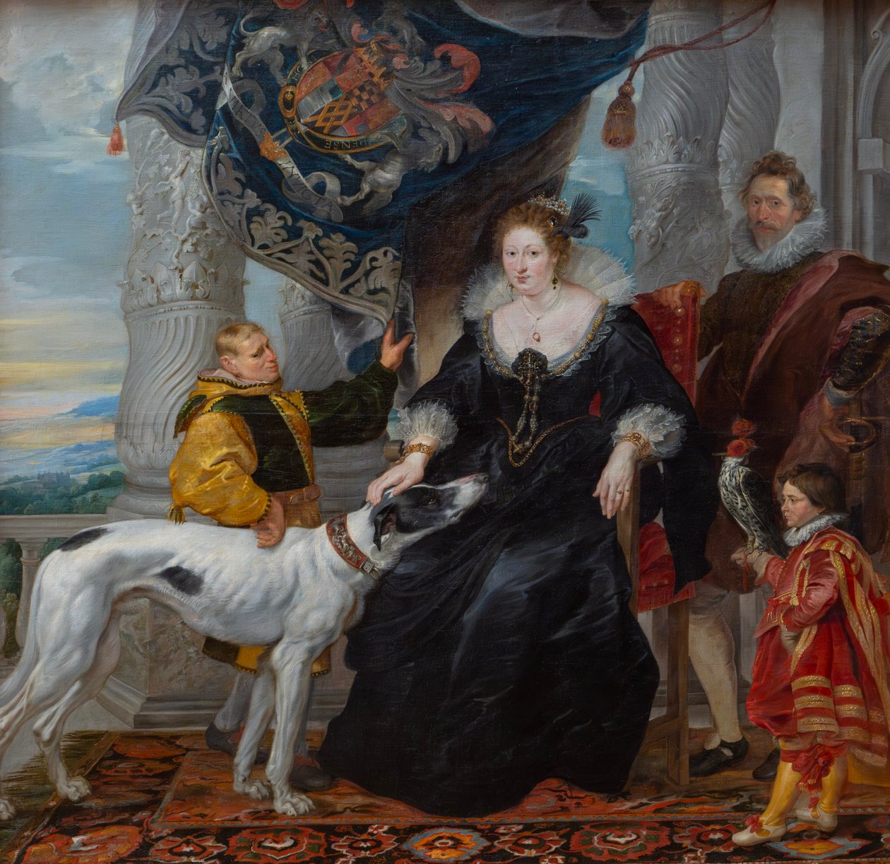 Podwójny portret Alethei Talbot (1585–1654), hrabiny Arundel, oraz sir Dudleya Carletona (1573–1632) w towarzystwie dwóch służących autorstwa Peter Paul Rubens