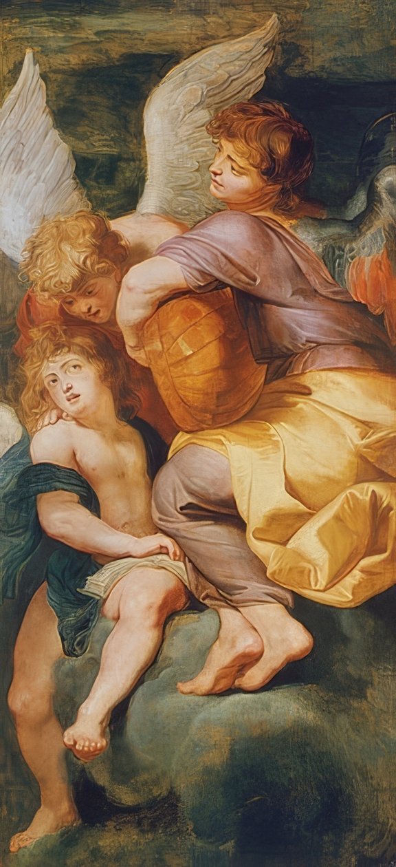 Trzy anioły grające muzykę. 1615/20 autorstwa Peter Paul Rubens