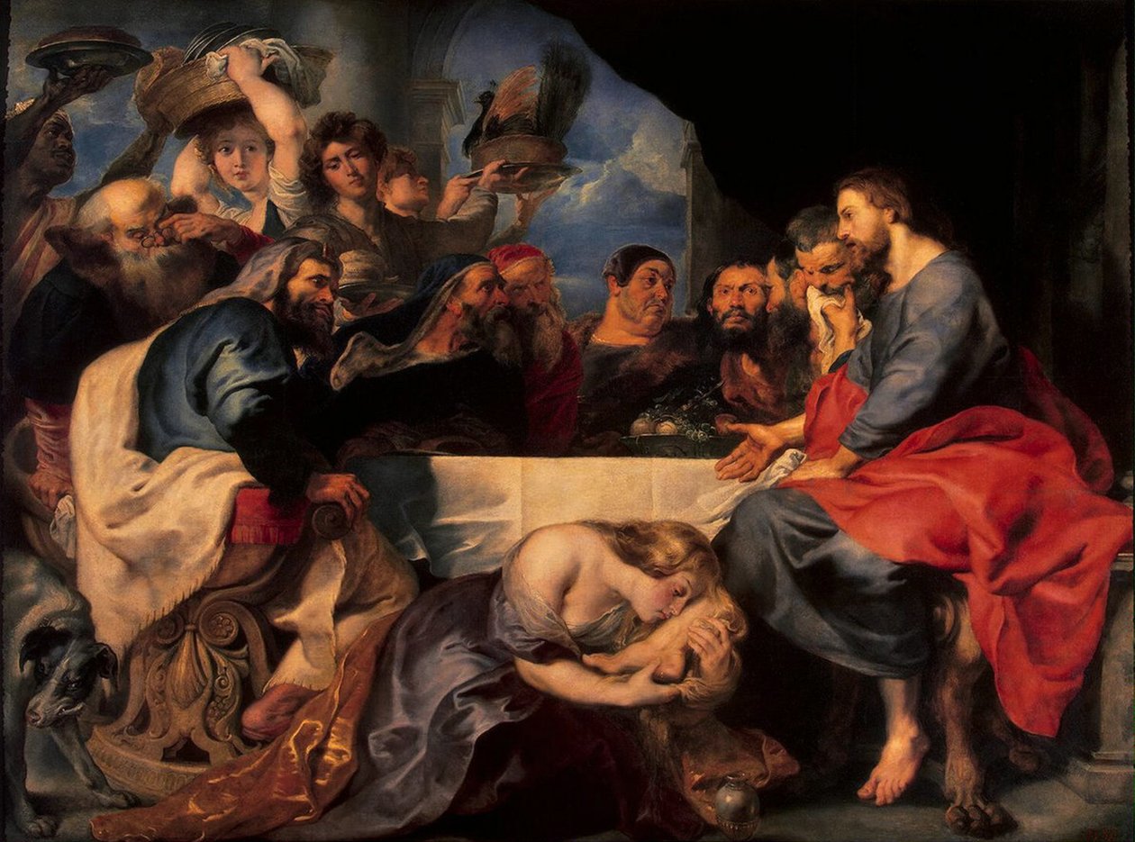 Uczta w domu Szymona Faryzeusza, ok. 1620 (olej na płótnie) autorstwa Peter Paul Rubens