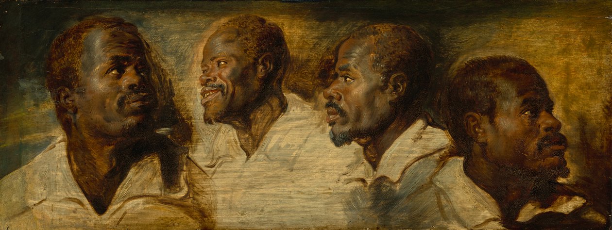 Cztery studia głowy mężczyzny autorstwa Peter Paul Rubens