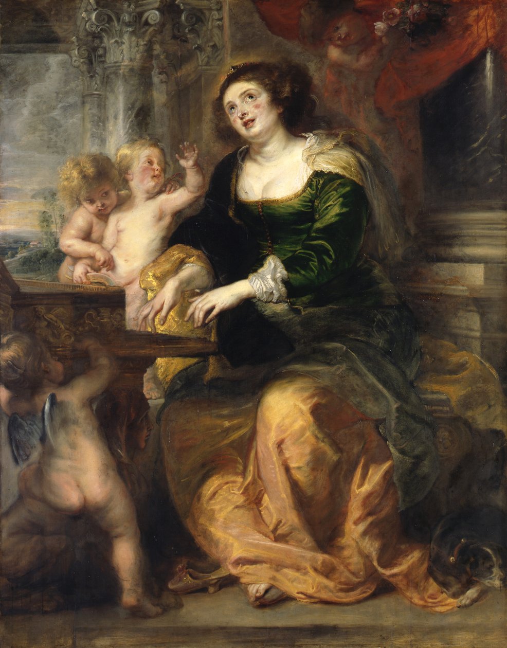 Niemiecki: Die Heilige Cäcilie Święta Cecylia grająca dziewicę autorstwa Peter Paul Rubens